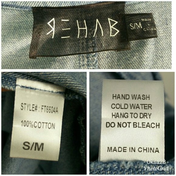 Rehab blue denim long coat jacket with removable hood y2k - Picture 5 of 14